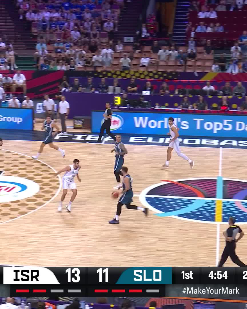 Luka Doncic in the first quarter against Israel 🫡 10 PTS, 3 REB, 3 AST, 1 STL 🦸♂️ #EuroBasket