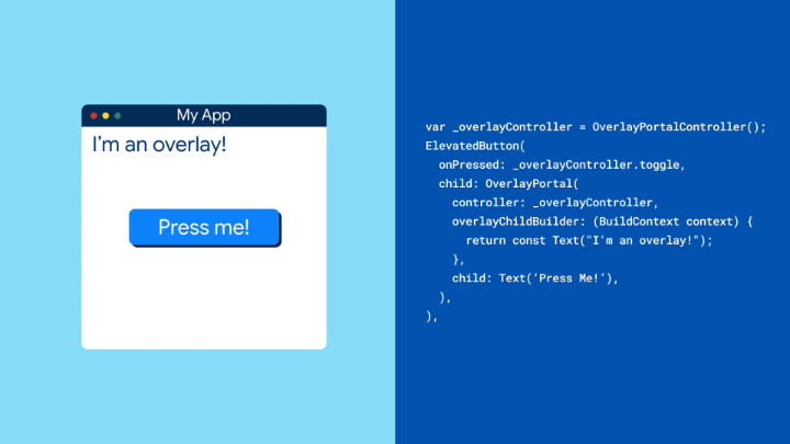 If you need a widget that's logically related, but visually separate from its parent, try jumping into an OverlayPortal. 🦘 #ThrowbackThursday #WidgetOfTheWeek