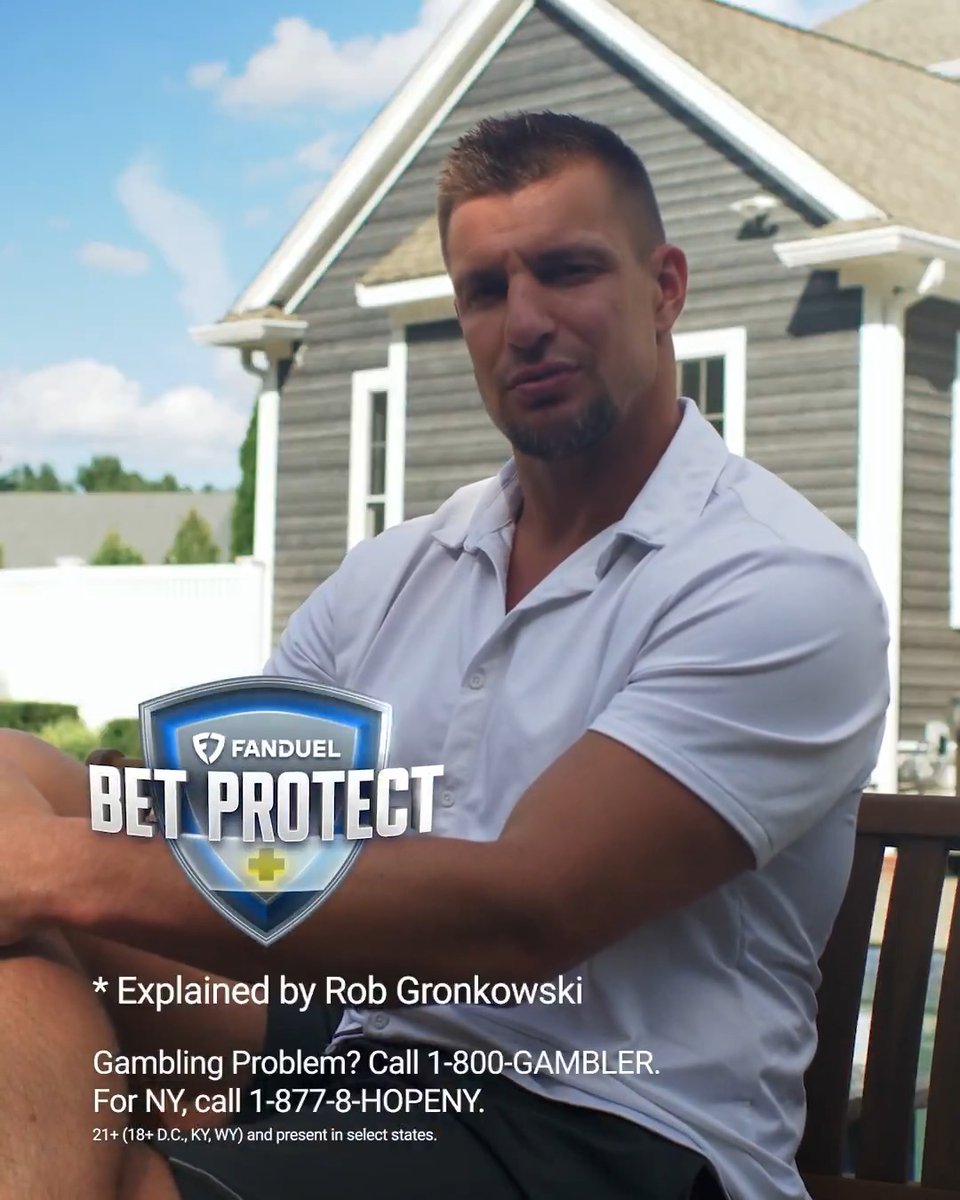 Your NFL bets are now protected from an early injury with FanDuel Bet Protect 🫡 Rob Gronkowski Every game. All season long. Details &amp; FAQ: Follow for updates: FanDuel Customer Support