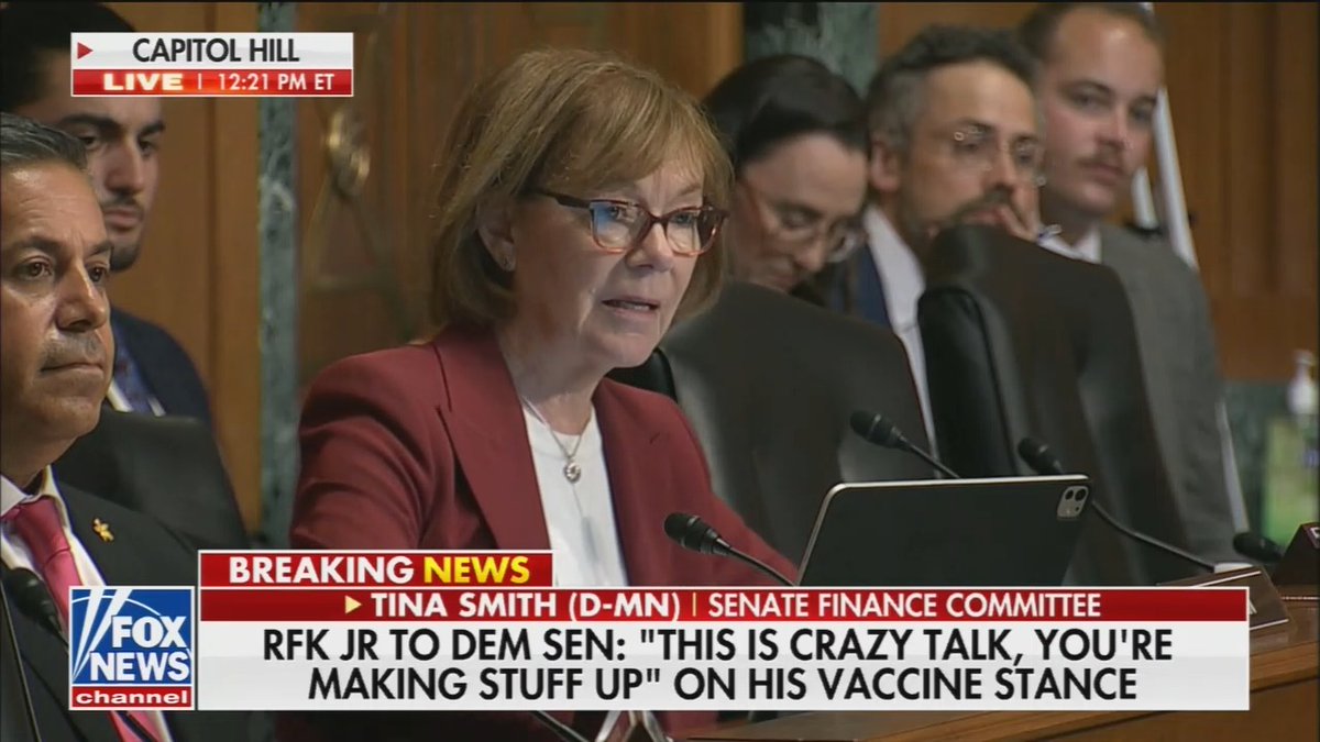 Sen. Smith: In the days after the tragic shooting at Annunciation Catholic school, you blamed school shootings on antidepressants. You have no evidence of a connection. RFK Jr: I didn't say that. You're just making stuff up