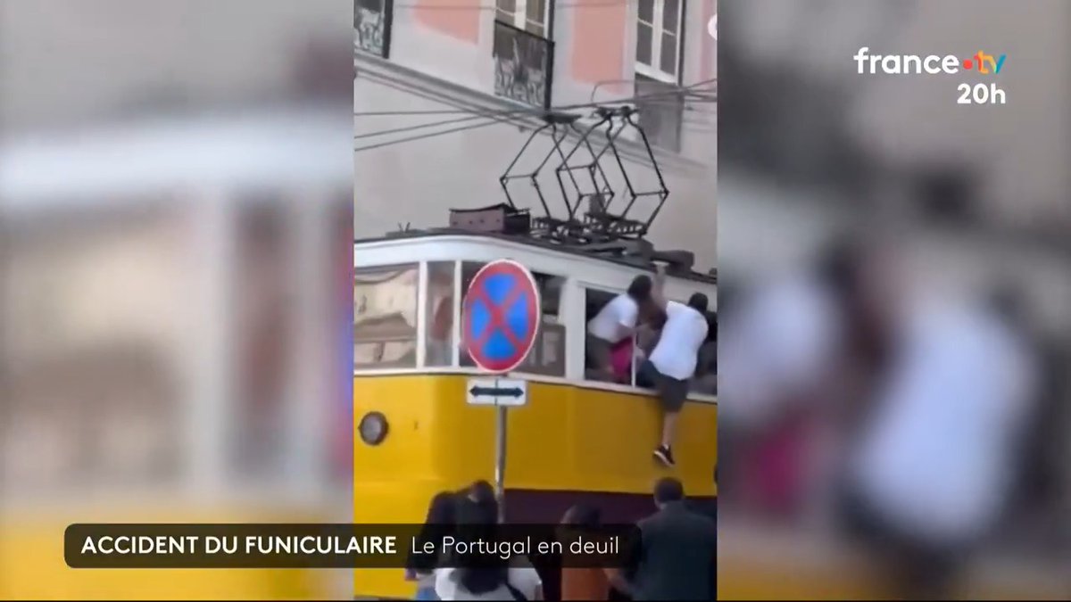 🇵🇹 Accident de funiculaire à Lisbonne : le choc a été d’une violence inouïe. Il a coûté la vie à 16 personnes et fait 21 blessés. La maintenance est pointée du doigt. #JT20h