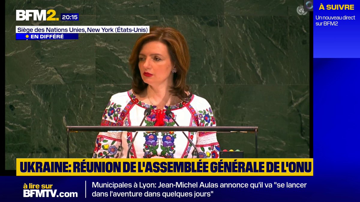 Guerre en Ukraine: "Nous demandons aux Nations Unies de suspendre la Russie des opérations de paix", réclame la représentante de Kiev à l'ONU #BFM2