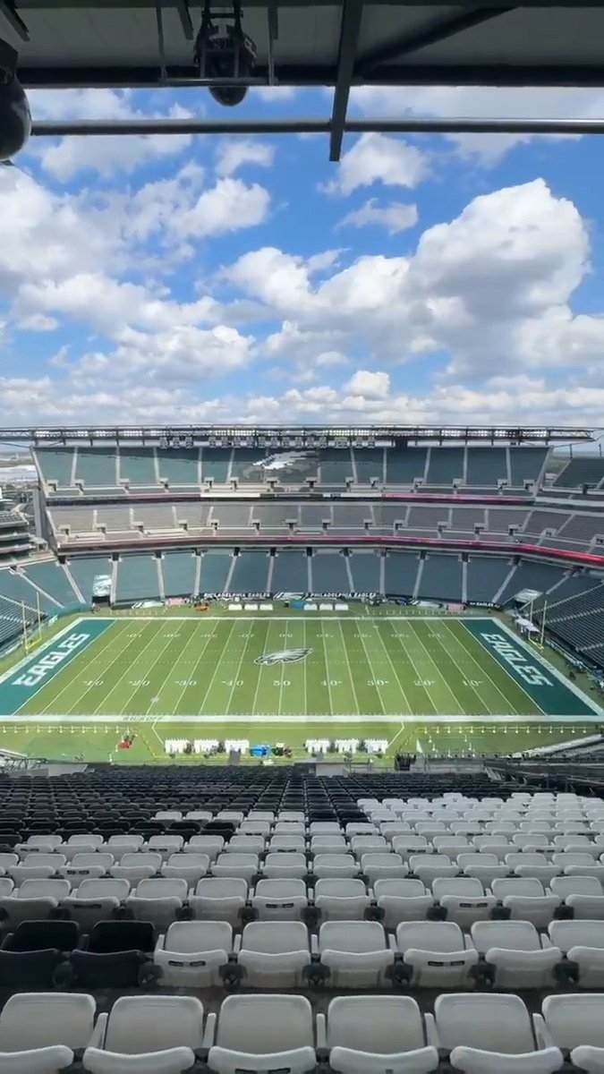 Lincoln Financial Field is looking ready for game action 👀 DALvsPHI– 8pm ET on NBC Stream on NFL+ + Peacock