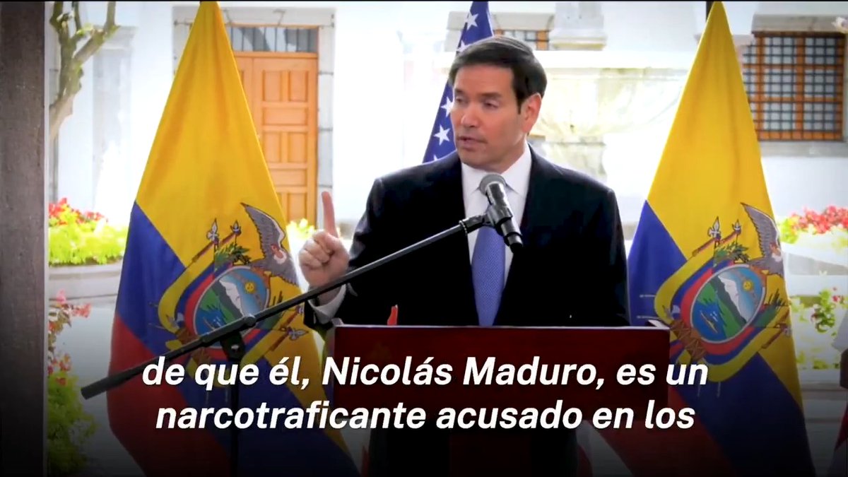 Secretario Rubio: No me importa lo que diga la ONU. La ONU no sabe de lo que está hablando... Maduro es un narcotraficante acusado en Estados Unidos y es un fugitivo de la justicia estadounidense.