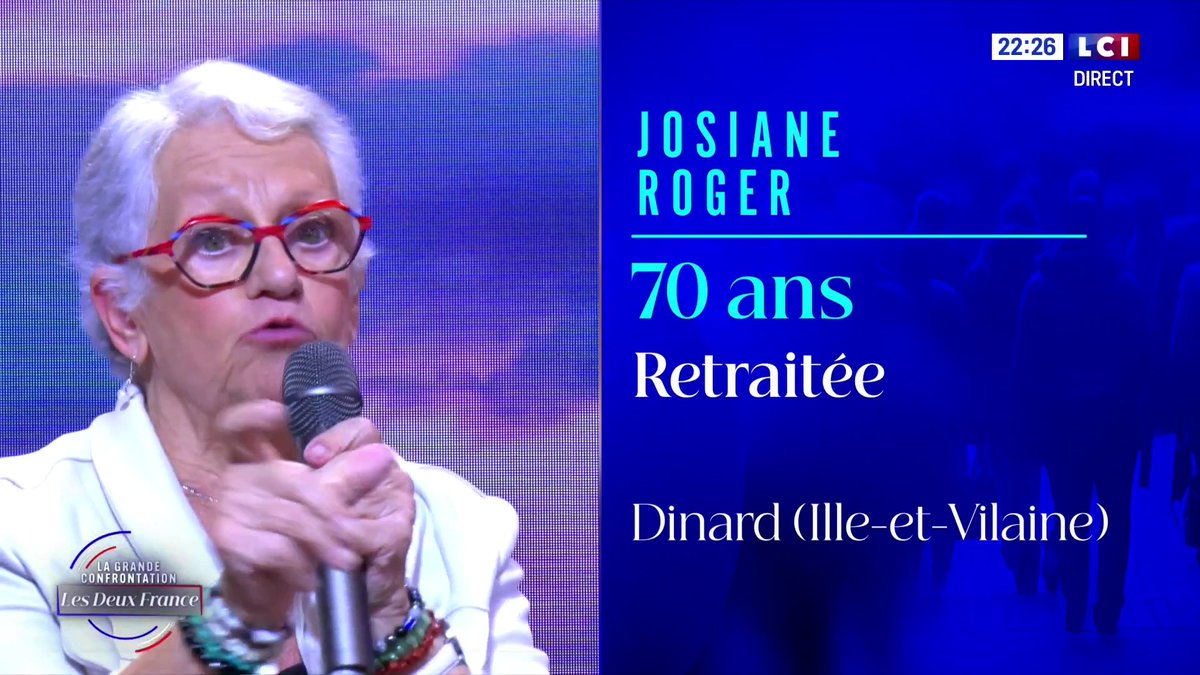 🔴 Émission spéciale - La Grande confrontation : les deux France 🗣️ Josiane Roger : "On veut enlever deux jours fériés. Pourquoi on ne fait pas payer les RSA deux jours, on les fait travailler ? Pourquoi toujours les gens qui travaillent ?"