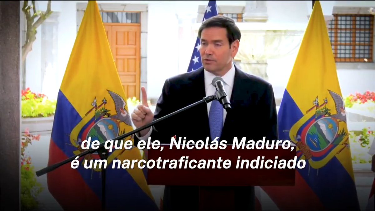 Secretário Rubio: Não me importo com o que a ONU diz. A ONU não sabe do que está falando...Maduro é um narcotraficante indiciado nos Estados Unidos, e é fugitivo da justiça americana.
