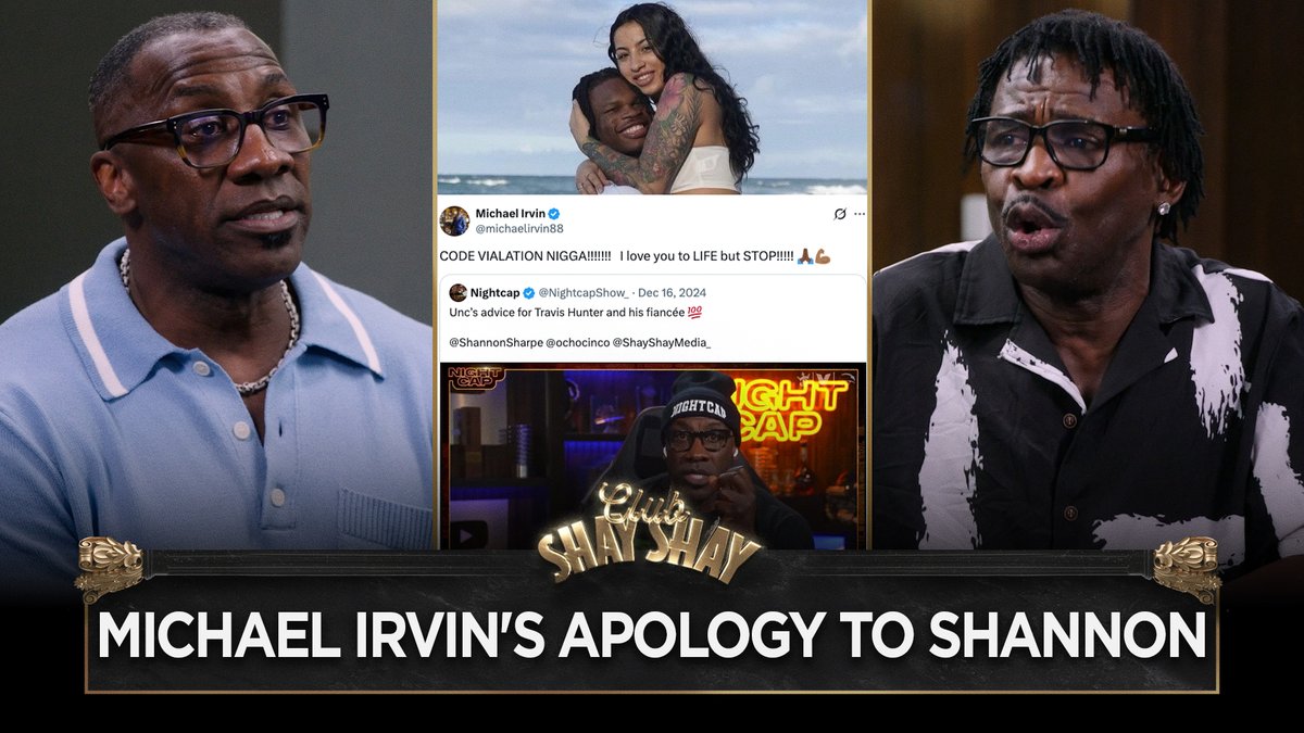 . Michael Irvin Apologizes To shannon sharpe For Calling Him Out On Social Media Over Travis Hunter & Wife Take “I love you brother and let me apologize to you here. ... I don’t want Travis Hunter to turn an ear off to you.”