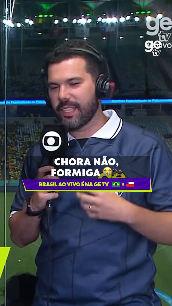 Toda a emoção de Bruno Formiga na estreia da ge tv, senhoras e senhores! TEM QUE RESPEITAR A MAMÃE! ▶️ Brasil x Chile é AO VIVO E DE GRAÇA COM IMAGENS na GE TV direto do Maracanã⁣ ⁣ #getv #futebol #seleção #SelecaoBrasileira