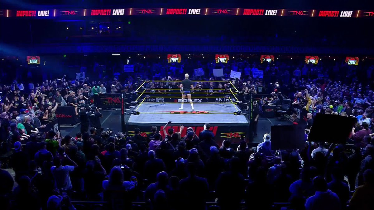 Say his name and HE APPEARS! Joe Hendry is LIVE on #TNAiMPACT and he wants Eric Young! Watch on TNA+: Watch on YouTube: