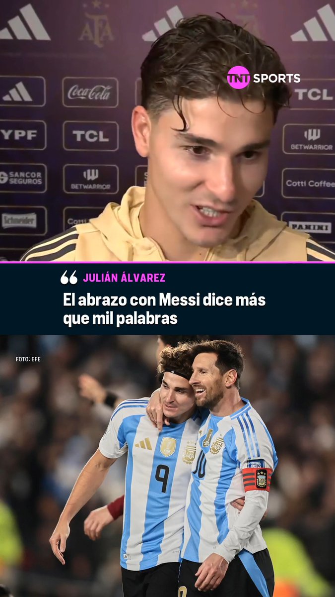 "VALE MÁS QUE MIL PALABRAS" 🫂🇦🇷🐐 La palabra de Julián Álvarez, hablando sobre su abrazo con Lionel Messi luego del primer gol. Todos estaríamos igual, Araña 🥹🕸️