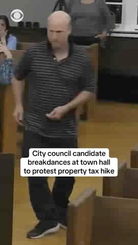 A town council candidate in Cranford, New Jersey went viral after breakdancing at a public meeting to protest a property tax hike. Will Thilly, who is running for the Cranford Township Committee, danced his way to the podium before questioning why residents are paying more taxes than what they expected to under a new referendum. Known locally for his unconventional appearances at civic meetings, Thilly wrapped up his remarks by moonwalking back to his seat.