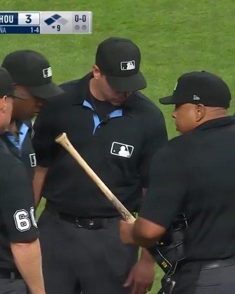 Astros had their bat examined by the umpires mid-game after seeing something unusual vs. Yankees The game resumed after the bat was confiscated.