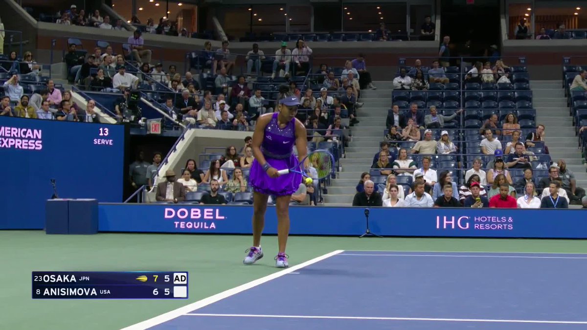 Quite a hold from Osaka! Down 15-40, she finds a way and has a chance to break for the match.
