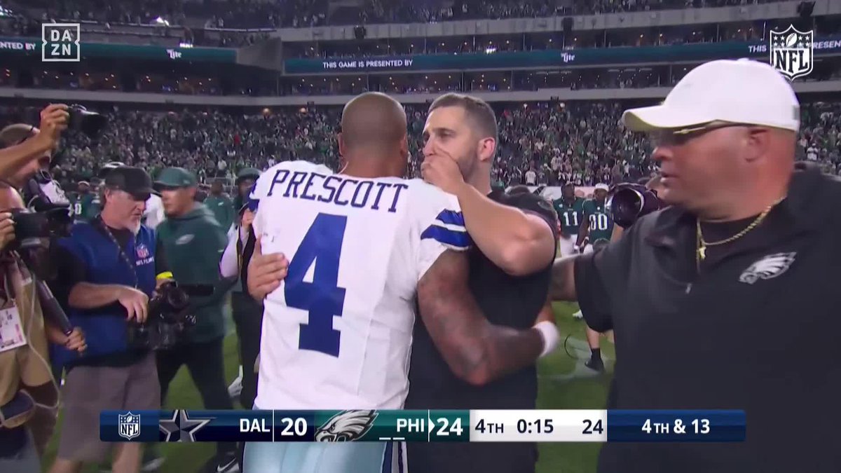 LOS CAMPEONES GANAN EN SU ESTRENO 🔥 Los Eagles vencen a los Cowboys (20-24) y suman la primera victoria de la temporada #NFLenDAZN 🏈