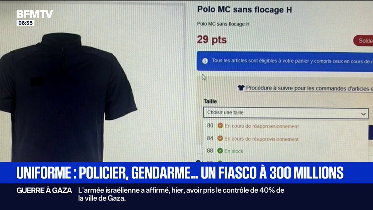 "C'est la catastrophe": les gendarmes et policiers confrontés à une pénurie d'uniformes à cause du fiasco de la plateforme Uniforce estimé à 300 millions d'euros