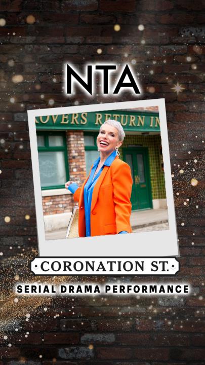She's a superstar, and she is breaking the nation's hearts with this storyline. Vote now for the phenomenal Sue Devaney at this year's National Television Awards. Be quick, time is running out! ✨👇 #Corrie #NTAs National TV Awards