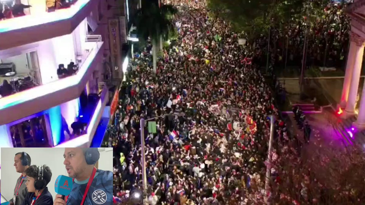 Así se vivió el pitazo final del partido de la Albirroja ante Ecuador sobre calle Palma