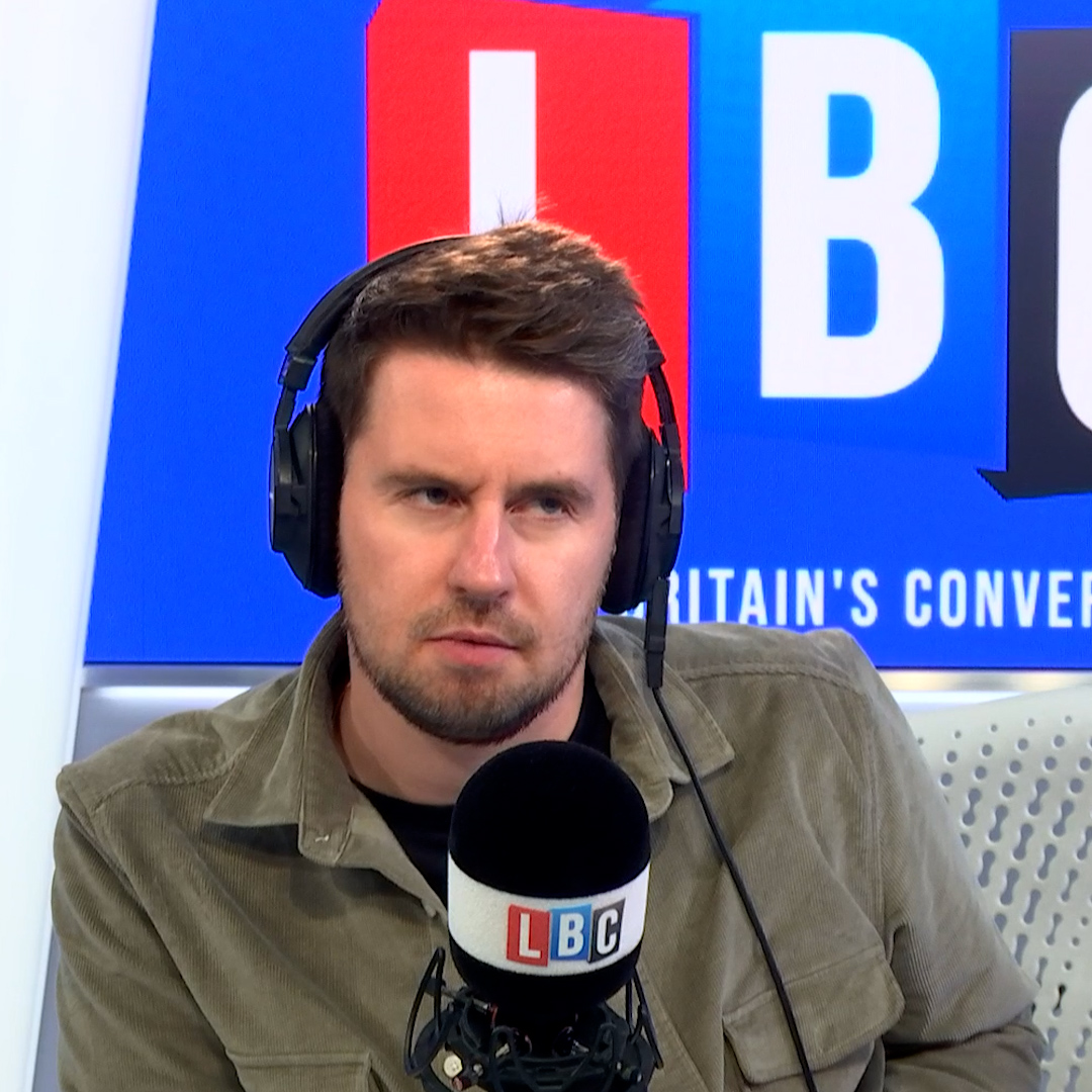 ‘Following your logic, waving the Palestinian flag means backing all their actions.' Ben Kentish disagrees with caller Nina's reasoning for not displaying the English flag, while she has a Palestinian one on her window.