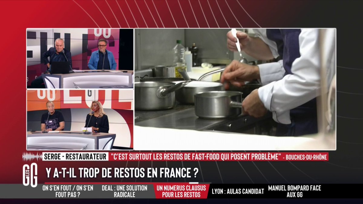 🧑‍🍳 Y a-t-il trop de restos en France ? 📞 Serge, restaurateur, au 3216 : "Si tu n'as pas de CAP de coiffure, tu ne peux pas ouvrir ton salon. Il peut empoisonner des gens le coiffeur ? Non. Alors que dans un restaurant tu peux développer plein de bactéries." #GGRMC