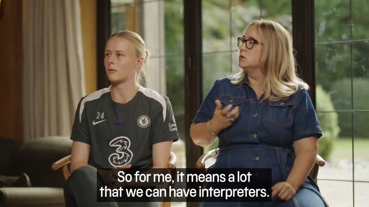 “It’s about inclusion, and making sure we can welcome all the fans in our stadium.” 💯 Chelsea are providing on-screen British Sign Language interpreters at EVERY Men’s and Women’s home game this season 🙌💙