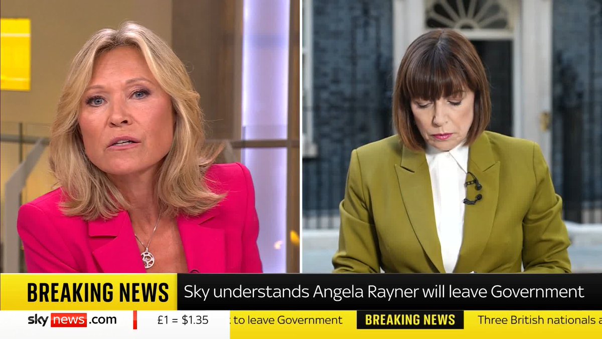 BREAKING: Deputy Prime Deputy PM Angela Rayner is to leave government, Sky News understands. Sky's Beth Rigby reports live from Downing Street. Latest ➡️ 📺 Sky 501, Virgin 602, Freeview 233 and YouTube