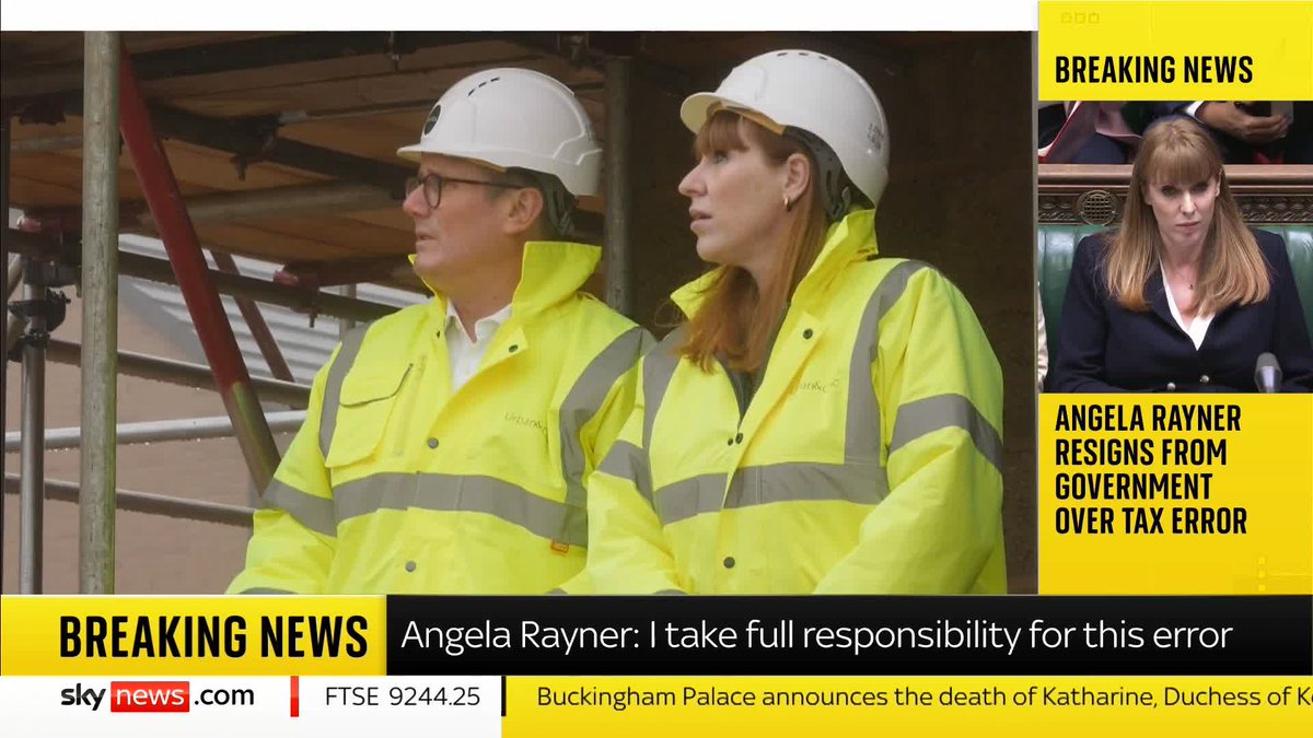 "I take full responsibility for this error." Political editor Beth Rigby reads out Angela Rayner's resignation letter to Prime Minster Keir Starmer ⬇️ Latest updates: 📺 Sky 501, Virgin 602, Freeview 233 and YouTube