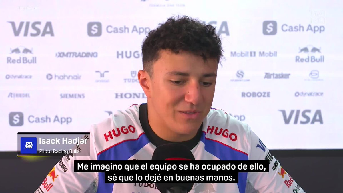 Isack Hadjar no quiere ni oír hablar del trofeo nuevo de Zandvoort 😂🏆 "Quiero el roto porque es parte de mi podio. El nuevo no huele a alcohol, el champán..." #ItaliaDAZNF1 🇮🇹