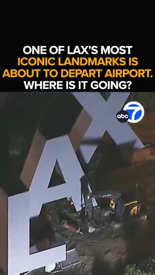 It's one of LAX's most iconic landmarks, greeting travelers entering the airport. But today, crews are starting to remove those massive LAX letters. So why are they being taken down? The airport departure saddening travelers. This morning at 6 from ABC7.
