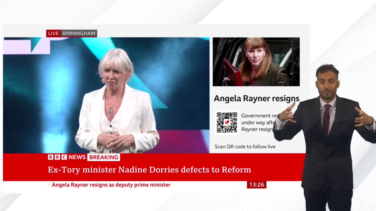 Former Conservative minister Nadine Dorries says she is "relieved" after defecting to Reform UK She tells the party conference "there is a job to be done" Follow live: