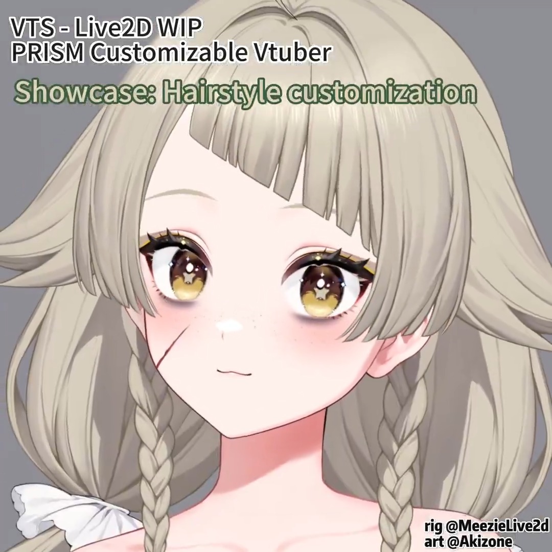 hello! Today's showcase is hairstyle customization! Every hair has around 3 parameters to adjust! For hairstyle, we'll show you more later!😆