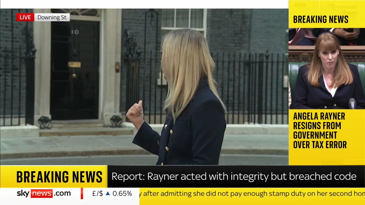'It was clear to me that if the ethics adviser concluded that Angela Rayner had broken the ministerial code, there was not really an option for the PM' Beth Rigby joins Sophy Ridge outside No10 for the latest analysis after Angela Rayner's resignation