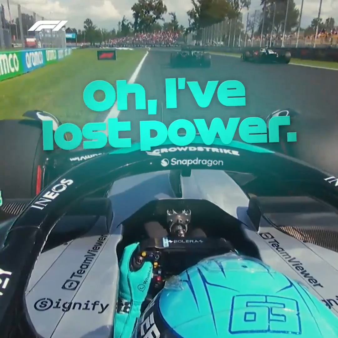 📻 "Oh, I've lost power" George Russell grinds to a halt at the end of FP1 #F1 #ItalianGP