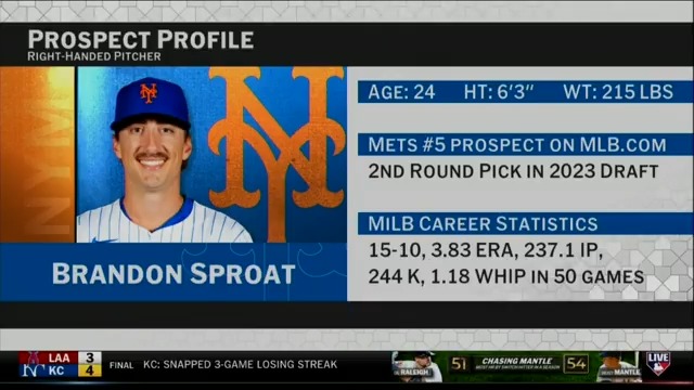 “This is an exciting time for the New York New York Mets…” Jon Morosi shares more on the Mets' latest top pitching prospect to get called up, Brandon Sproat.