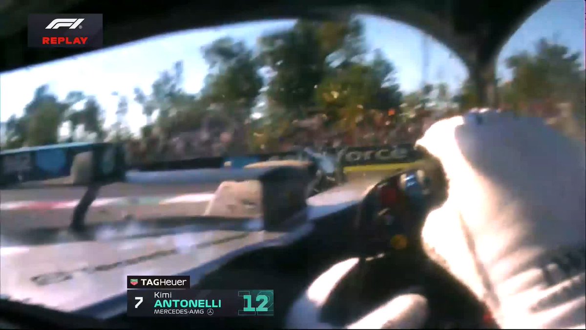 Antonelli lost the rear around the two Lesmos and then got beached 😔 Here's what happened 🎥 #F1 #ItalianGP