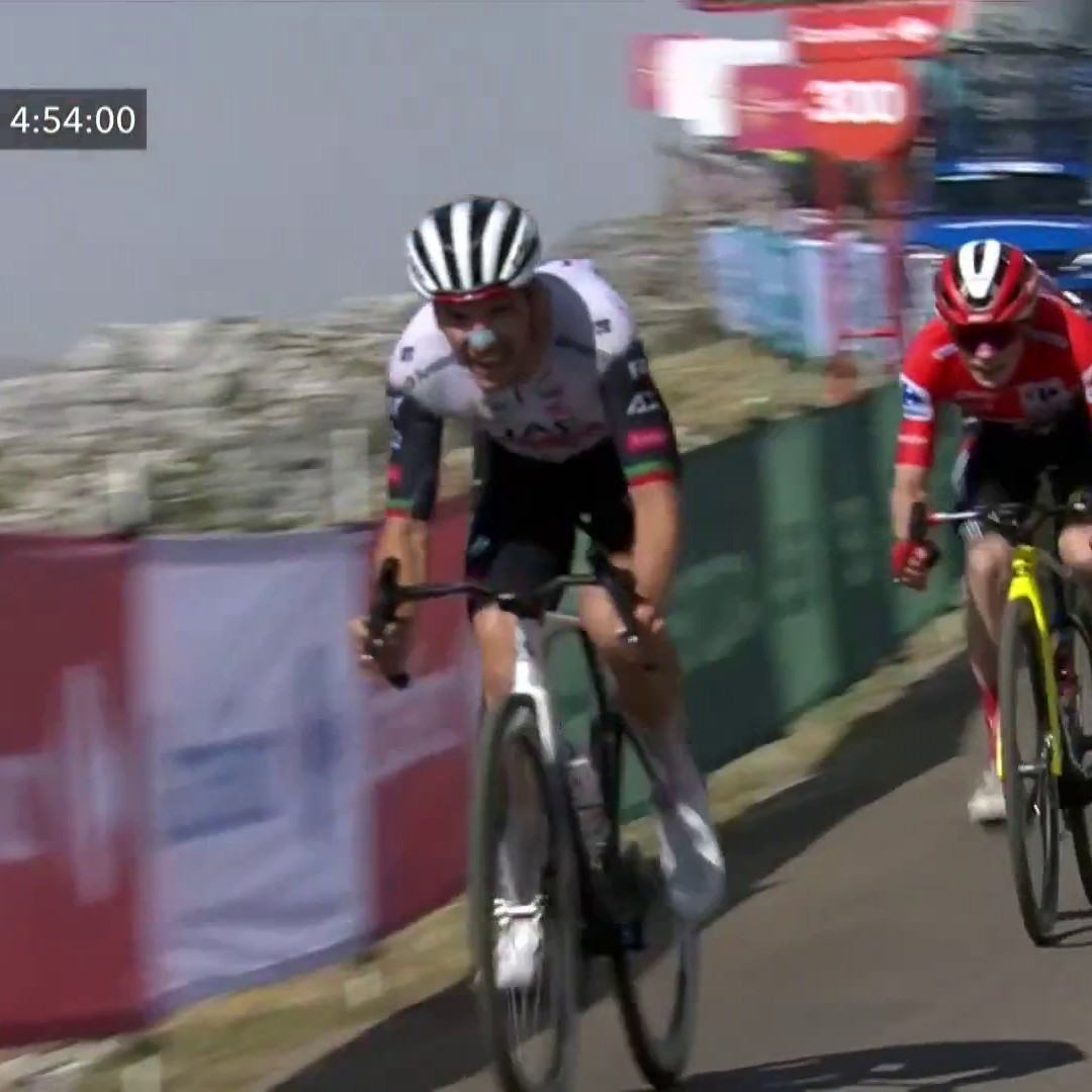 A 6th stage win for UAE Team Emirates – XRG 😮‍💨 João Almeida attacked the Alto do Angliru and the Queen Stage from the front to beat race leader Jonas Vingegaard on Stage 13 🙌🏻