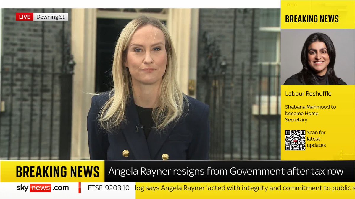 Conservative leader Kemi Badenoch MP says Angela Rayner's resignation 'should have happened a long time ago.' 📺 Sky 501, Virgin 602, Freeview 233 and YouTube