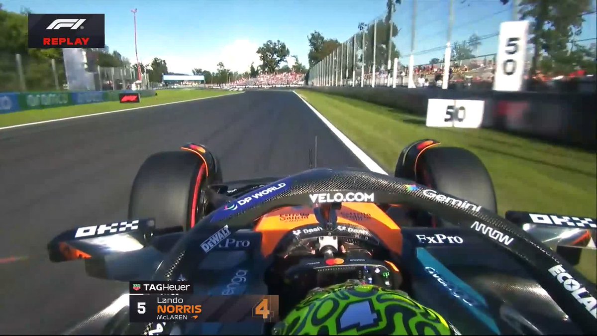 Onboard with Norris as he almost loses it at the Della Roggia chicane 👀 #F1 #ItalianGP
