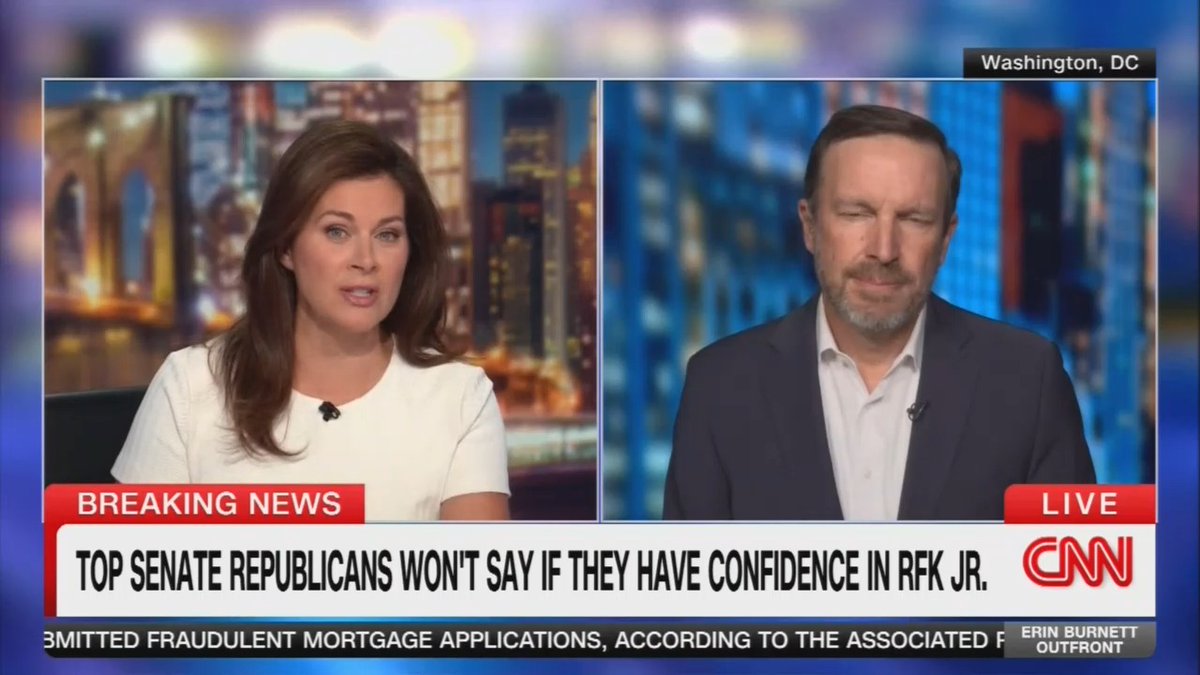 Sen. Murphy: What we really need is for Republicans to go to the White House and say enough is enough. HHS and CDC are in an absolute meltdown right now. There is not going to be any respected scientist who is going to sign up to work for the federal government. The only people who will take these jobs are wacko conspiracy theorists who think as RFK Jr. does that vaccines kill people, not the disease