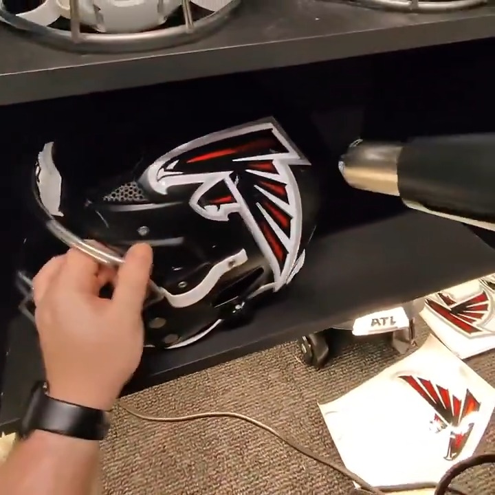 POV: Getting our helmet game day ready 🔥