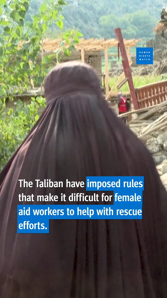 More than 2,000 people have been killed following a deadly earthquake in Afghanistan. The Taliban have imposed rules that make it difficult for female aid workers to help with rescue efforts. Taliban authorities should ensure that women are involved in all relief work.