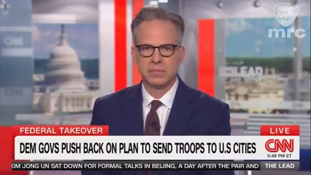 CNN's Jake Tapper, whose show got his network found guilty for defamation, and Terry Moran, who got fired by ABC, push baseless claims that President Trump is going to use the National Guard to steal the midterms. Smells like another lawsuit to us.