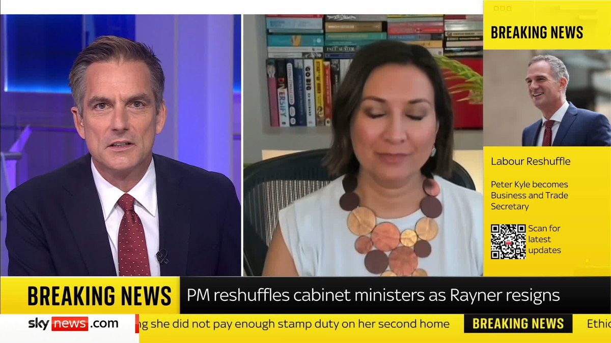 'I think this reshuffle is actually quite an immigration reshuffle,' Labour Peer Baroness Hazarika tells Sky's Jonathan Samuels 📺 Sky 501, Virgin 602, Freeview 233 and YouTube