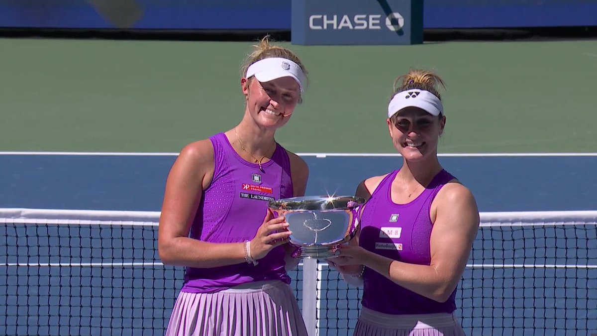 A match made in heaven ๐จ๐ฆ๐ณ๐ฟ Gabriela Dabrowski and Erin Routliffe teamed up in the summer of 2023... Two years later, they are two-time US Open champions!
