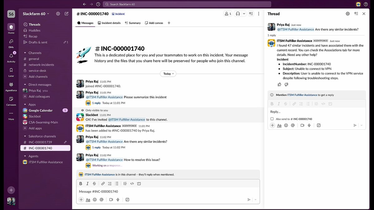 The future of IT service is now. Built natively on Salesforce and Slack, Agentic IT Service will empower every employee to get help in an instant—and right in the flow of work. Be the first to see it in action at #DF25: