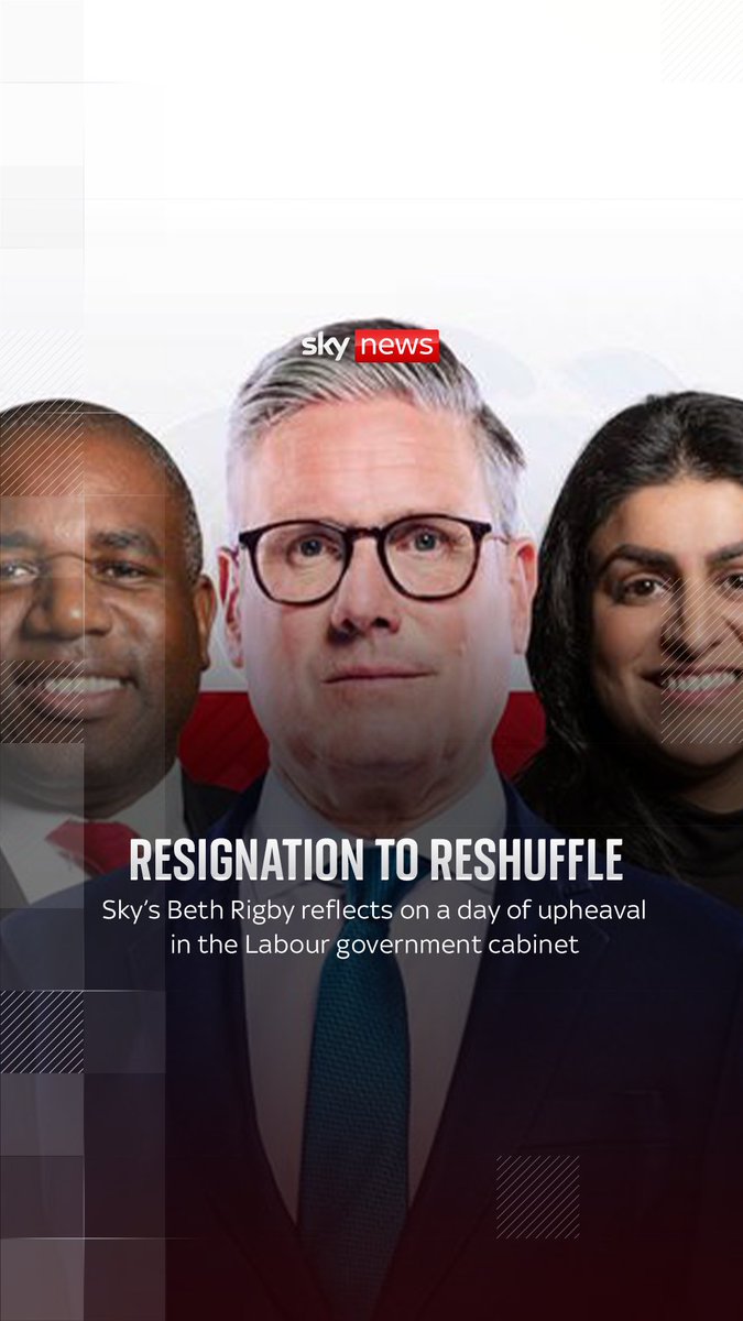 Sir Keir Starmer has reshuffled his cabinet after Angela Rayner resigned over her tax affairs. Sky's Beth Rigby reflects on a day of upheaval in the Labour government cabinet ⬇️