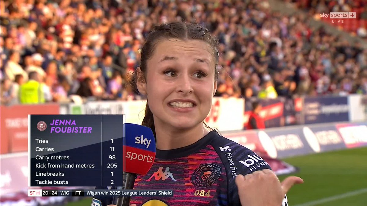 "It means so much to us. Some of us are born and bred Wigan fans so the rivalry is there for us!" 👊 Jenna Foubister reacts as Wigan Warriors finish top of the Women's Super League for the first time
