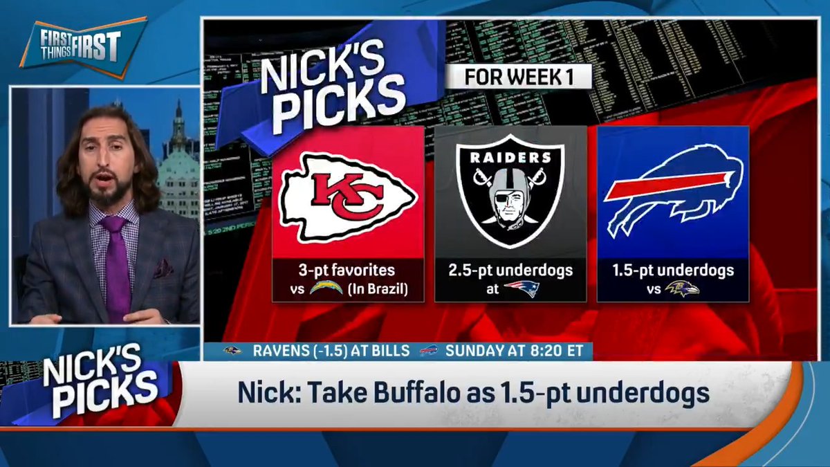 #NicksPicks are BACK for Week 1 after a very successful 2024 season…. nick wright shares his picks for the weekend: Chiefs -3 Raiders +2.5 Bills +1.5
