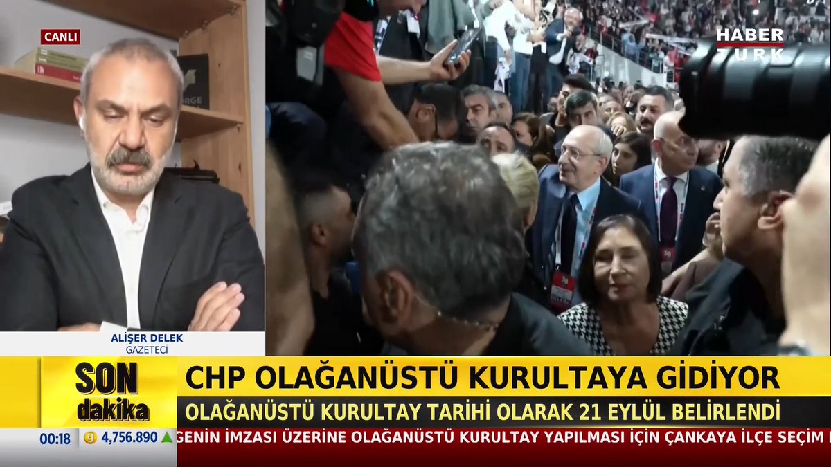 📌CHP'den olağanüstü kurultay hamlesi Gazeteci Alişer Delek #GeceRaporu'nda değerlendirdi.