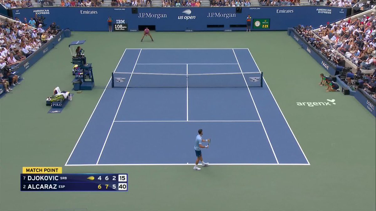Carlos Alcaraz beats Novak Djokovic to reach the US Open final 🚨