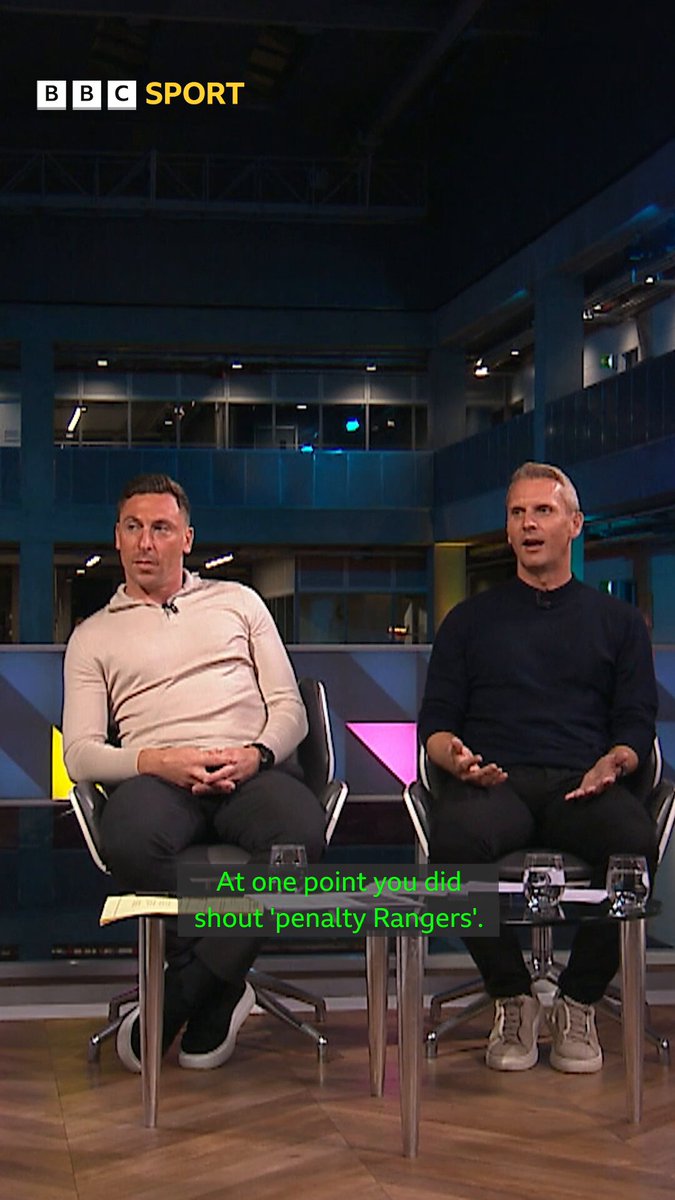 "At one point you did shout 'penalty Rangers!'" 😅 Peter Lovenkrands believes Max Johnston should have seen red against Denmark 🟥 #BBCFootball